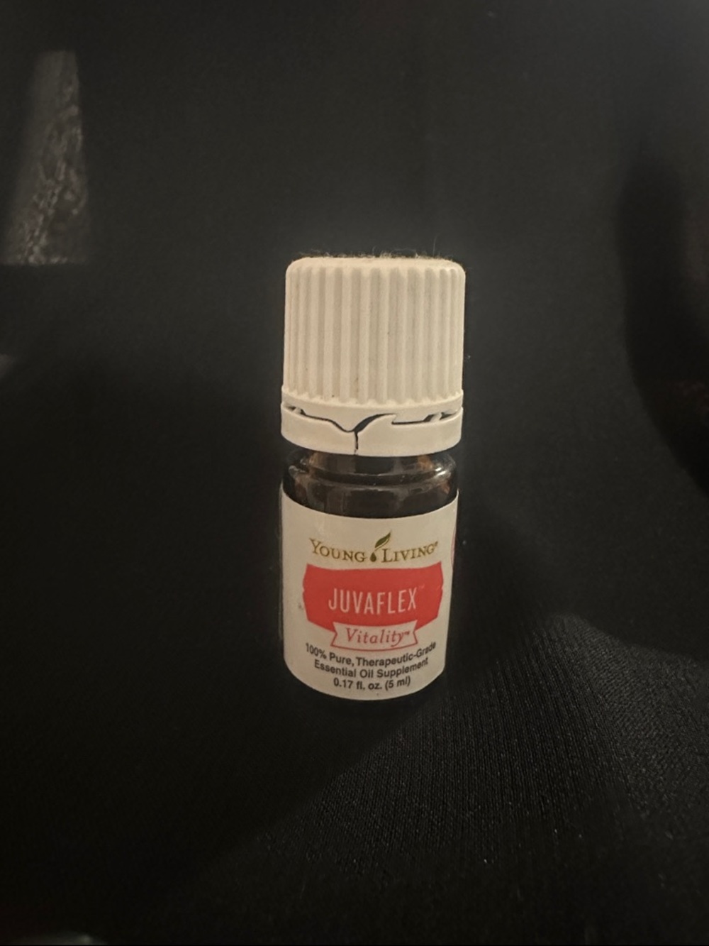 Young Living Juvaflex Vitality Essential Oil Bottle in White and Red. 5ml